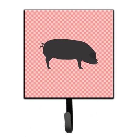 Jensendistributionservices Devon Large Black Pig Pink Check Leash or Key Holder MI2087162